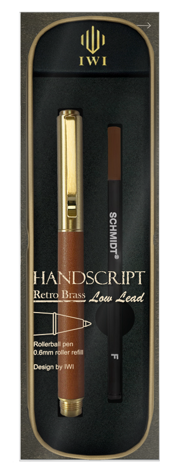 IWI HANDSCRIPT ROLLER PEN RETRO BRASS BROWN