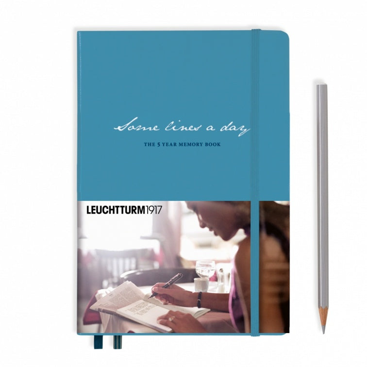 Leuchtturm1917 Some Lines A Day, 5 Year Memory Book, Medium (A5) Nordic Blue