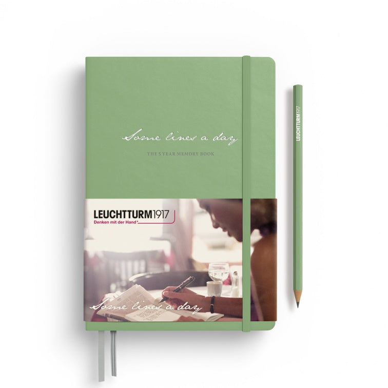 Leuchtturm1917 Some Lines A Day, 5 Year Memory Book, Medium (A5) Sage