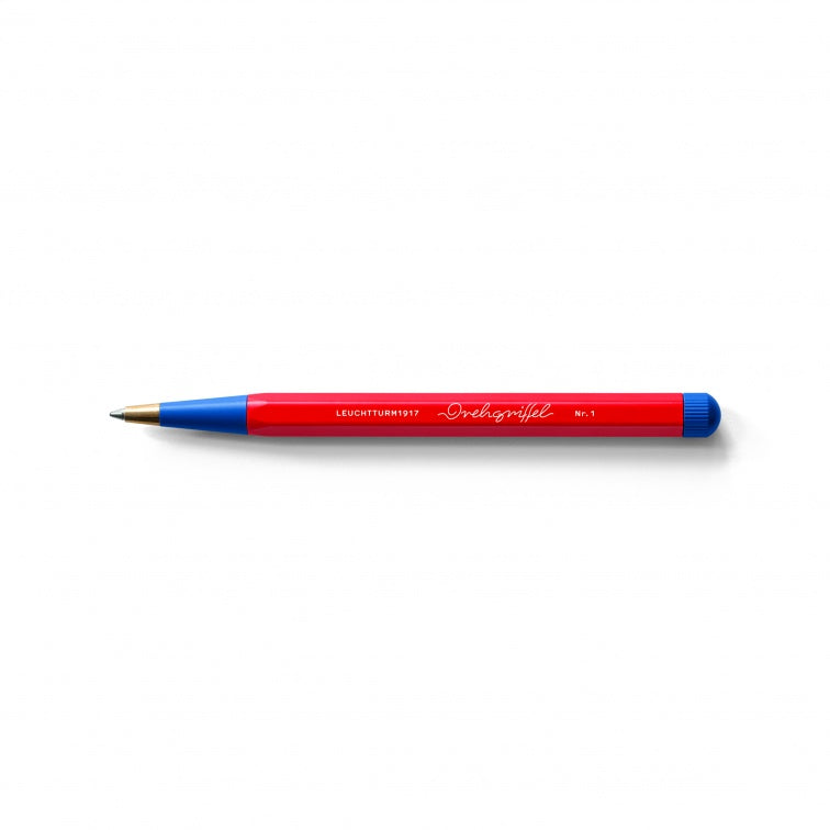 Red / Royal Blue, Drehgriffel Nr. 1, Bauhaus Edition, ballpoint pen with royal blue ink