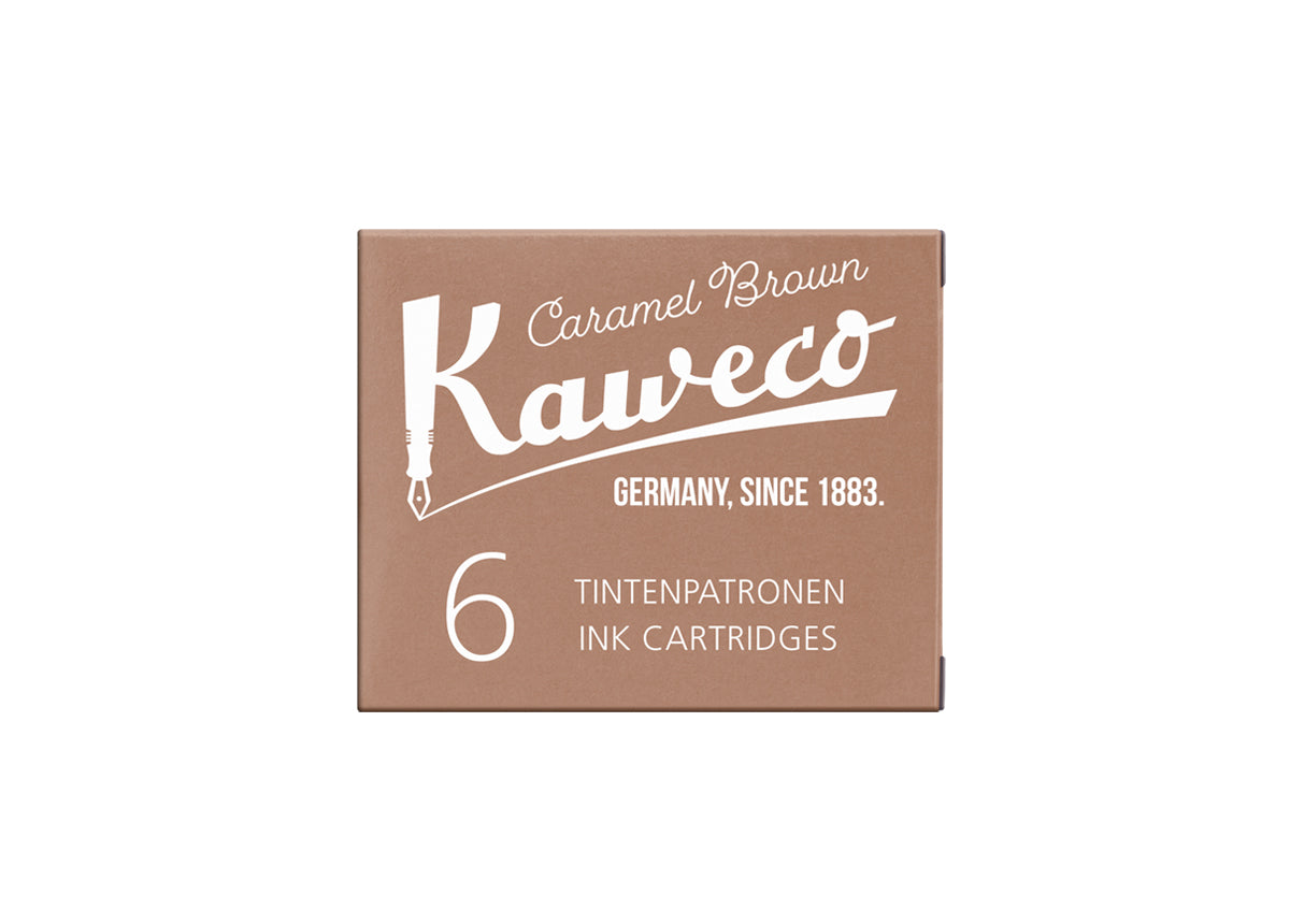 KAWECO INK CARTRIDGES 6 PIECES CARAMEL BROWN