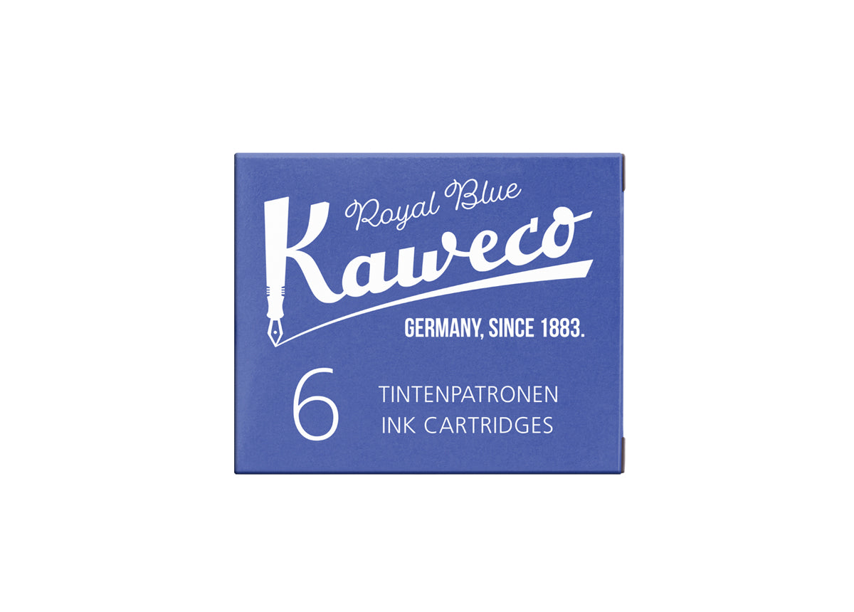 KAWECO INK CARTRIDGES 6 PIECES ROYAL BLUE
