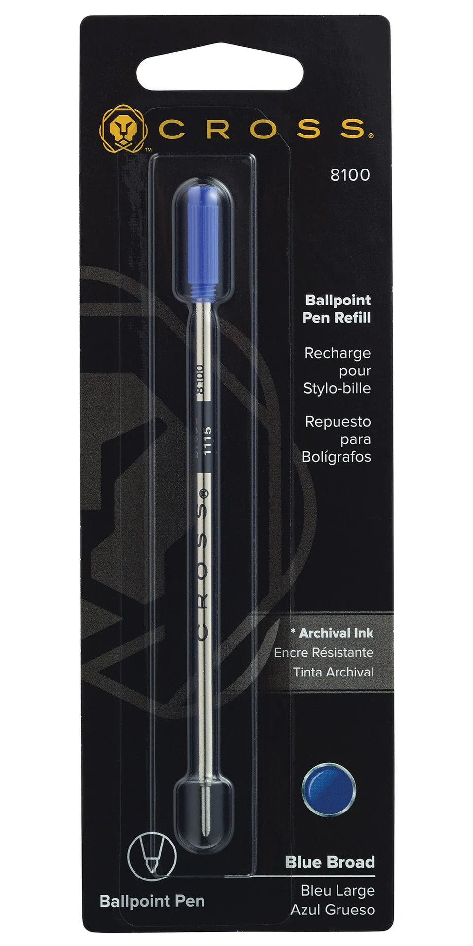 Cross Ballpoint Pen Refill - Blue - Broad - Single Pack