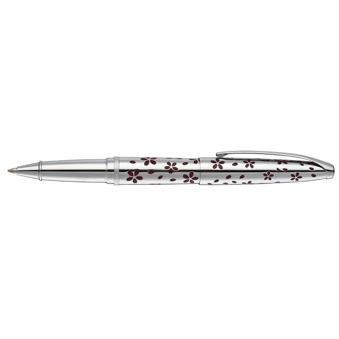 Cross ATX® Cherry Blossom Polished Chrome with Polished Chrome Appointments Rollerball Pen