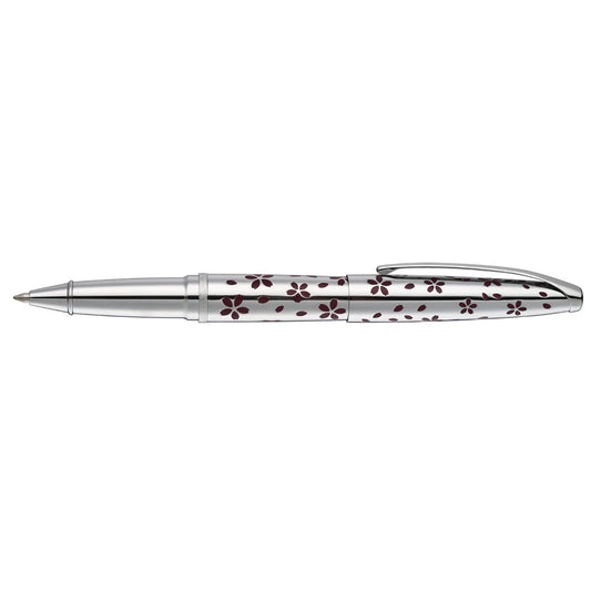 Cross ATX® Cherry Blossom Polished Chrome with Polished Chrome Appointments Rollerball Pen