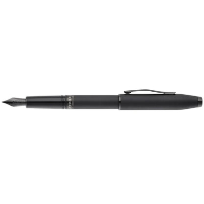 Cross Foundry Matte Black Lacquer with PVD Black Appointments Fountain Pen