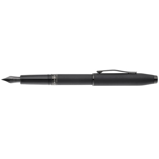 Cross Foundry Matte Black Lacquer with PVD Black Appointments Fountain Pen