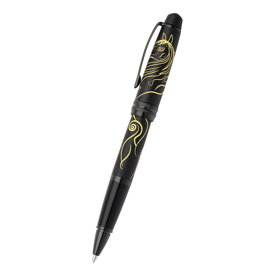 Cross Bailey Zodiac Year of the Horse Matte Black Lacquer with Black PVD Appointments Rollerball Pen