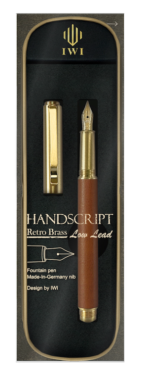 IWI HANDSCRIPT FOUNTAIN PEN RETRO BRASS LIGHT BROWN