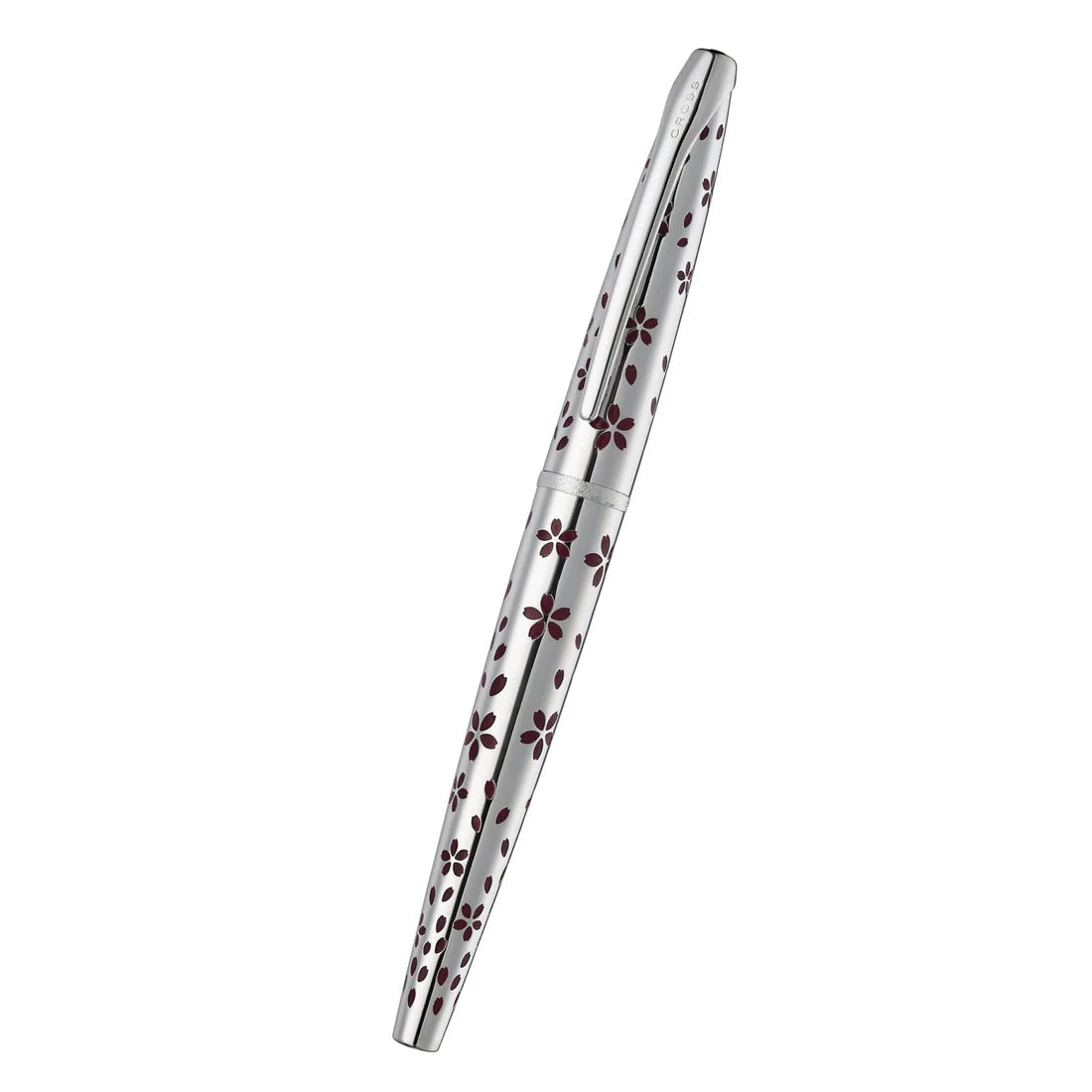 Cross ATX® Cherry Blossom Polished Chrome with Polished Chrome Appointments and Chrome Plated Medium Nib Fountain Pen