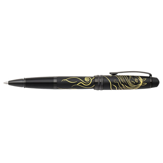 Cross Bailey Zodiac Year of the Horse Matte Black Lacquer with Black PVD Appointments Rollerball Pen