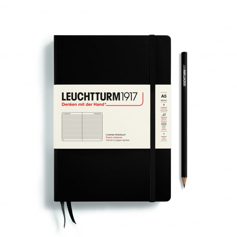 Leuchtturm1917 Black, Notebook Hardcover Medium (A5)