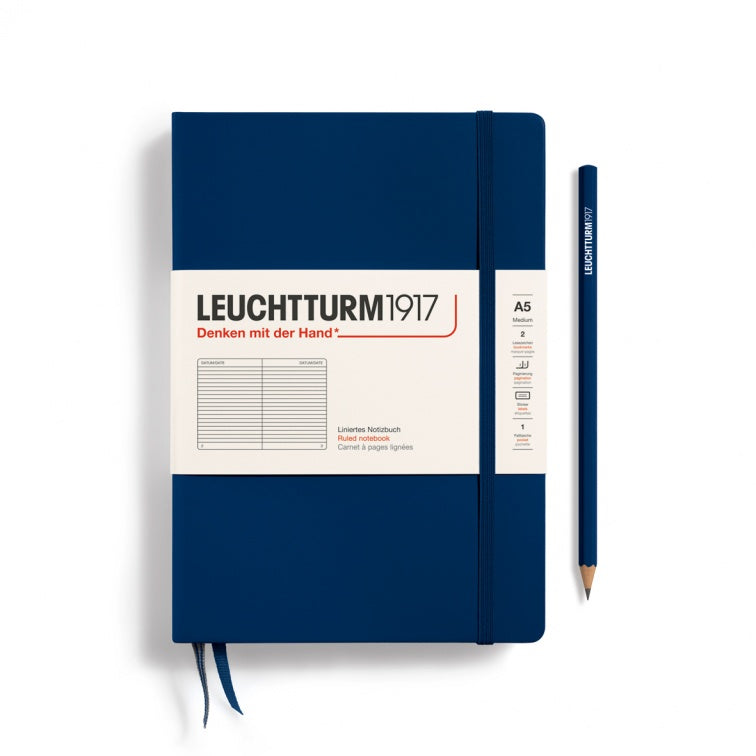 Leuchtturm1917 Navy, Notebook Hardcover Medium (A5)