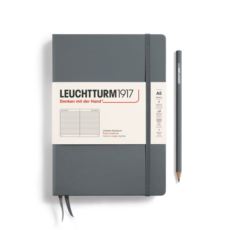 Leuchtturm1917 Anthracite, Notebook Hardcover Medium (A5)