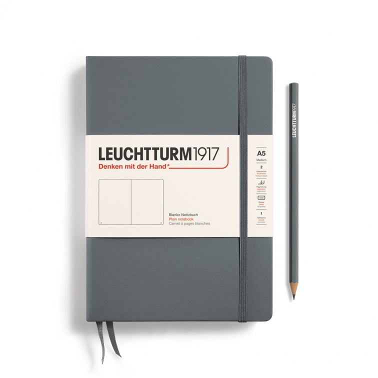 Leuchtturm1917 Anthracite, Notebook Hardcover Medium (A5)