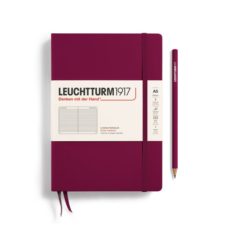 Leuchtturm1917 Port Red, Notebook Hardcover Medium (A5)