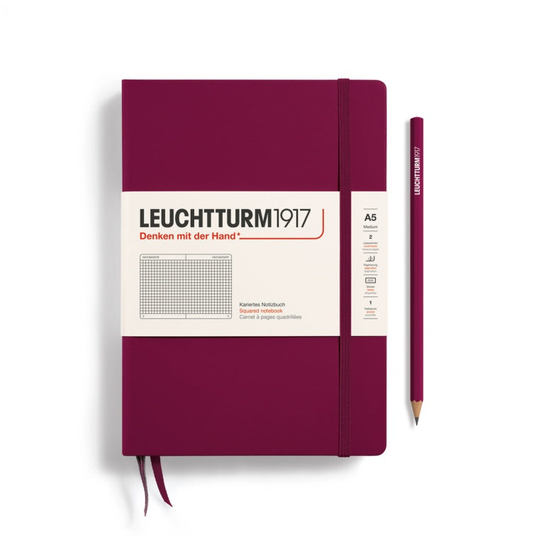 Leuchtturm1917 Port Red, Notebook Hardcover Medium (A5)