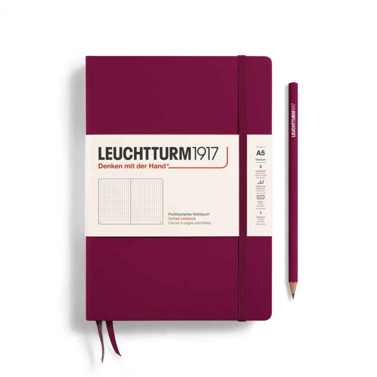 Leuchtturm1917 Port Red, Notebook Hardcover Medium (A5)