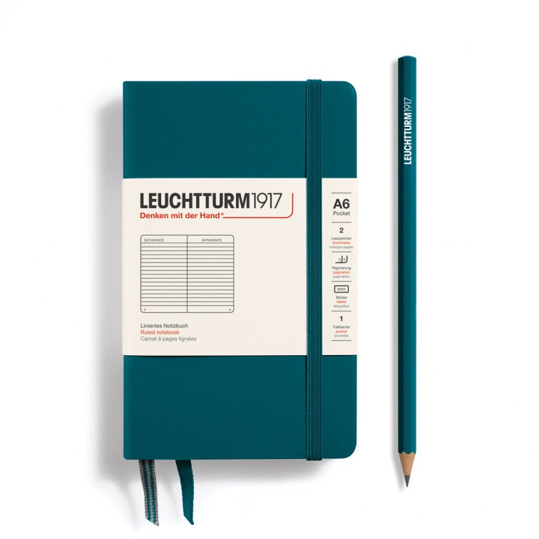 Leuchtturm1917 Pacific Green, Notebook Hardcover Pocket (A6)