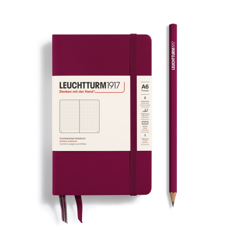 Leuchtturm1917 Port Red, Notebook Hardcover Pocket (A6)