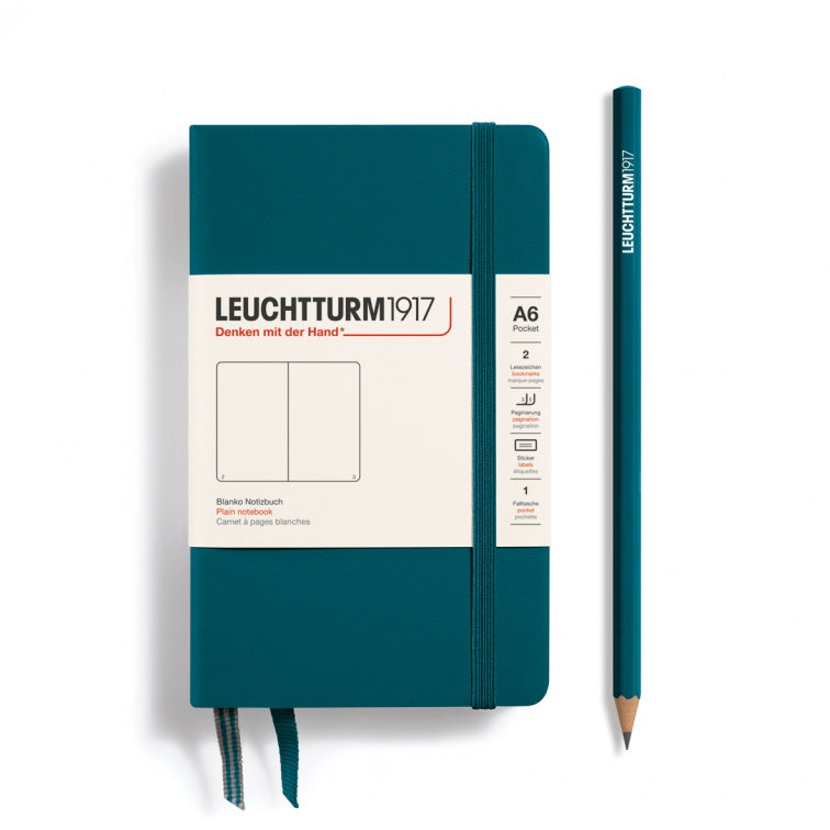 Leuchtturm1917 Pacific Green, Notebook Hardcover Pocket (A6)