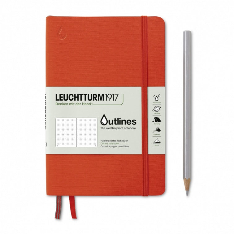 Leuchtturm1917 Outlines - Notebook, Signal Orange