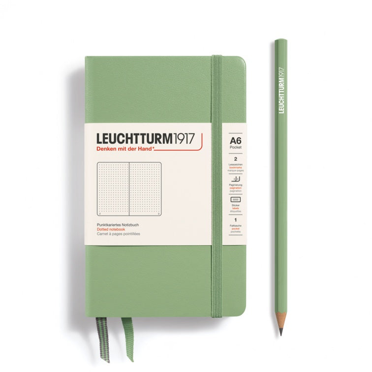Leuchtturm1917 Sage, Notebook Hardcover Pocket (A6)