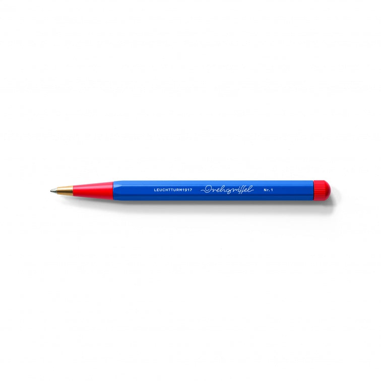 Royal Blue / Red, Drehgriffel Nr. 1, Bauhaus Edition, ballpoint pen with royal blue ink