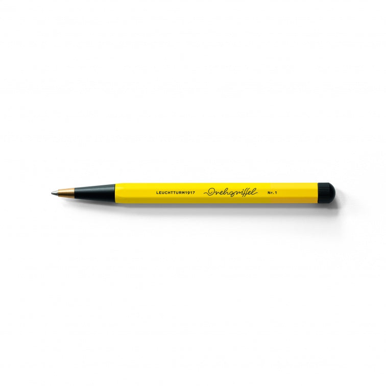 Lemon / Black, Drehgriffel Nr. 1, Bauhaus Edition, ballpoint pen with royal blue ink