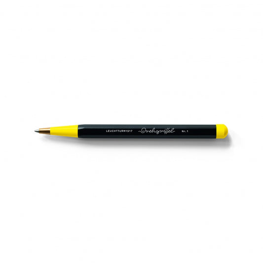 Black / Lemon, Drehgriffel Nr. 1, Bauhaus Edition, ballpoint pen with royal blue ink