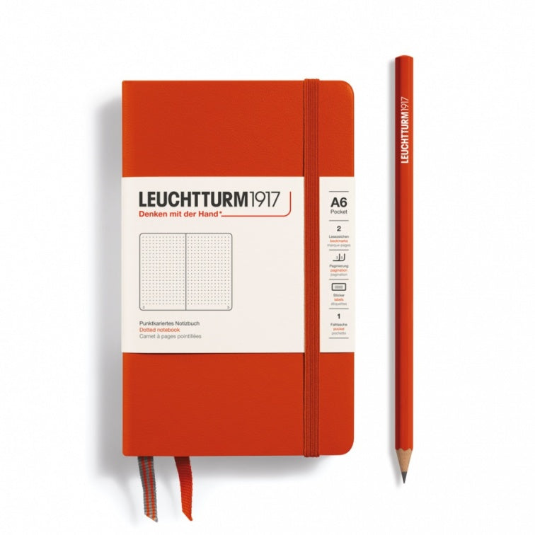 Leuchtturm1917 Fox Red, Notebook Hardcover Pocket (A6)