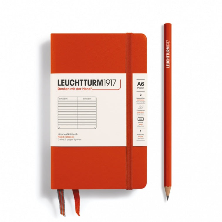 Leuchtturm1917 Fox Red, Notebook Hardcover Pocket (A6)