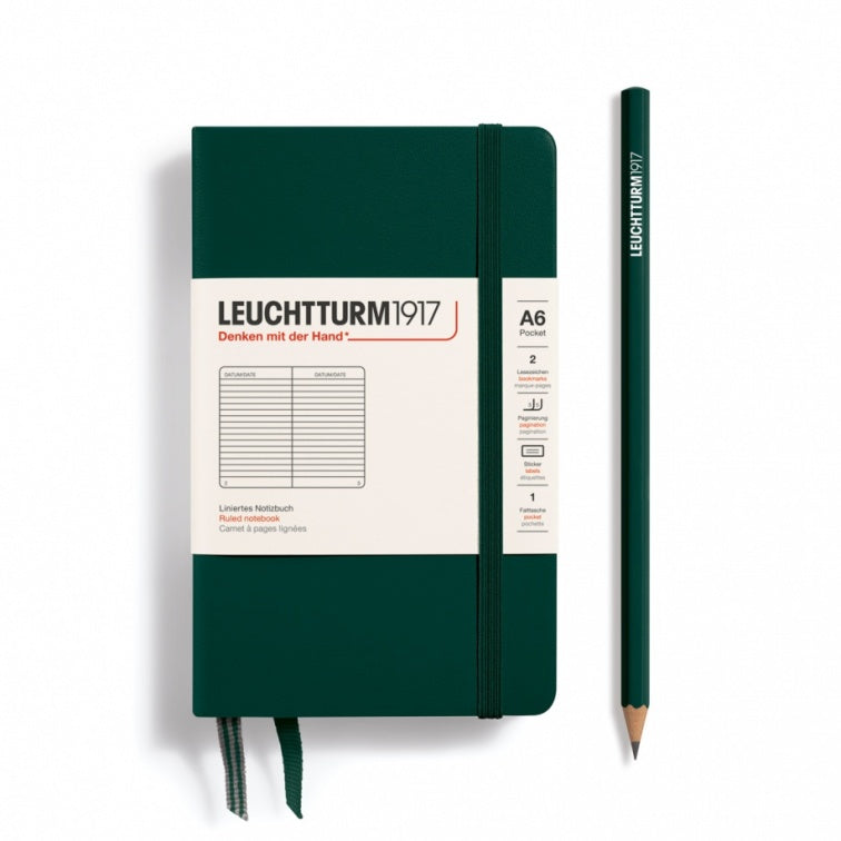 Leuchtturm1917 Forest Green, Notebook Hardcover Pocket (A6)
