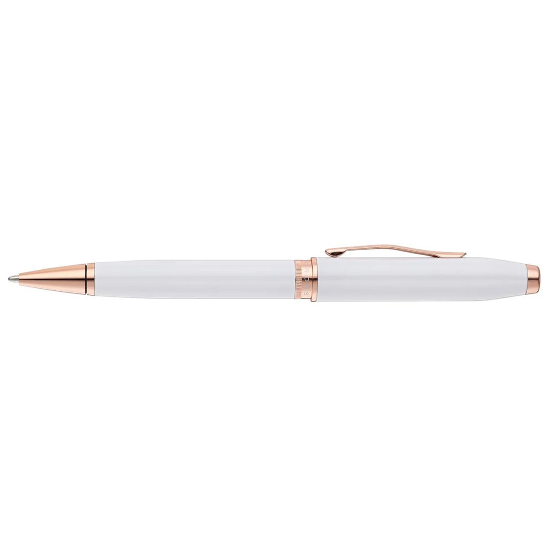 Cross Foundry Pearl White Lacquer with Rose Gold Appointments Ballpoint Pen