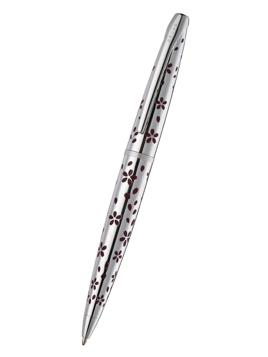 Cross ATX® Cherry Blossom Polished Chrome with Polished Chrome Appointments Ballpoint Pen