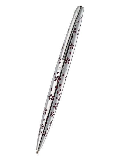 Cross ATX® Cherry Blossom Polished Chrome with Polished Chrome Appointments Ballpoint Pen