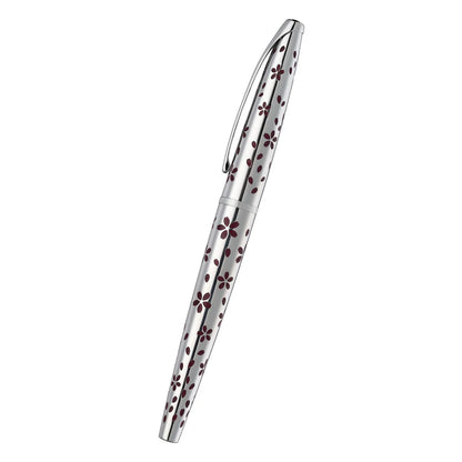 Cross ATX® Cherry Blossom Polished Chrome with Polished Chrome Appointments Rollerball Pen