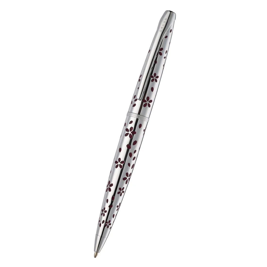 Cross ATX® Cherry Blossom Polished Chrome with Polished Chrome Appointments Ballpoint Pen