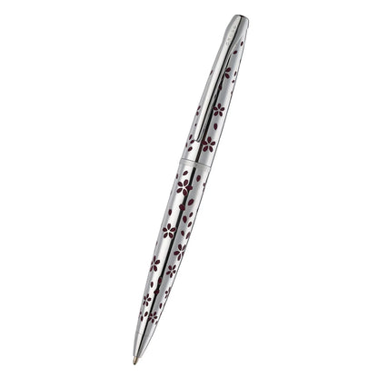 Cross ATX® Cherry Blossom Polished Chrome with Polished Chrome Appointments Ballpoint Pen