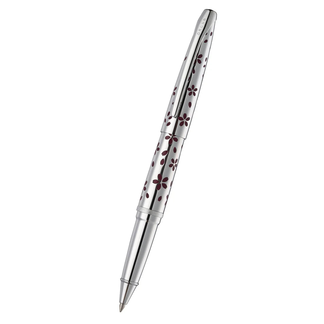 Cross ATX® Cherry Blossom Polished Chrome with Polished Chrome Appointments Rollerball Pen