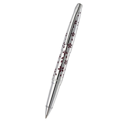 Cross ATX® Cherry Blossom Polished Chrome with Polished Chrome Appointments Rollerball Pen