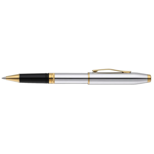 Cross Foundry Polished Chrome with PVD Gold Appointments Rollerball Pen