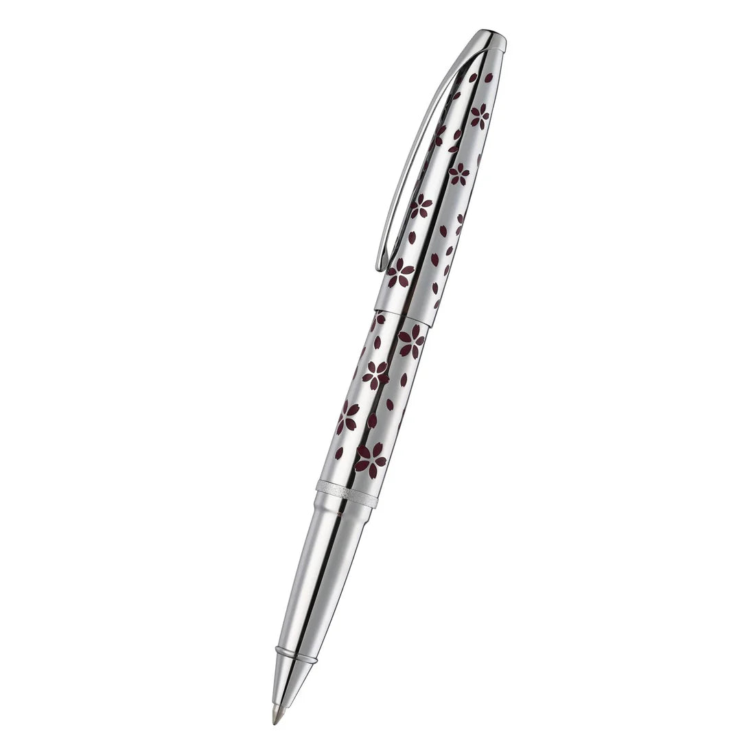 Cross ATX® Cherry Blossom Polished Chrome with Polished Chrome Appointments Rollerball Pen