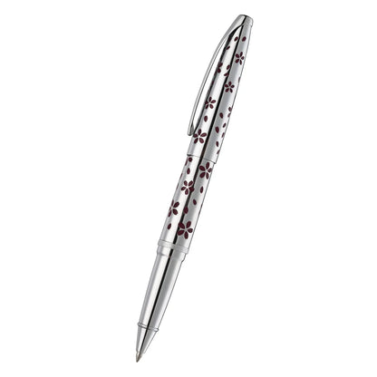 Cross ATX® Cherry Blossom Polished Chrome with Polished Chrome Appointments Rollerball Pen