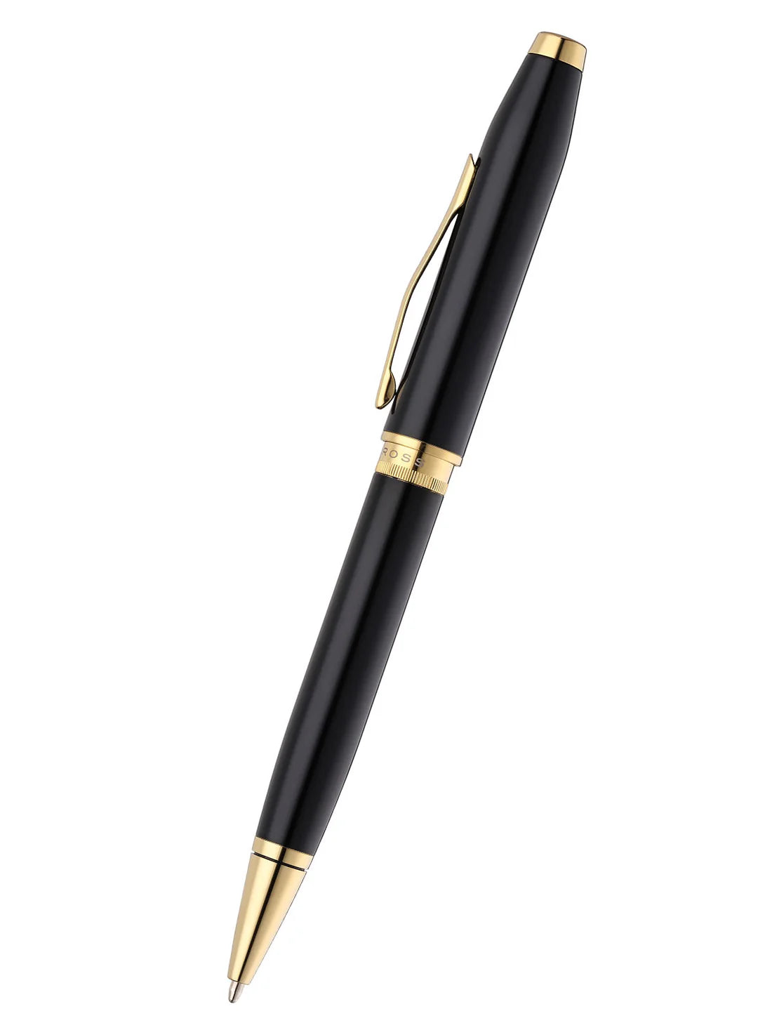 Cross Foundry Glossy Black Lacquer with PVD Gold Appointments Ballpoint Pen