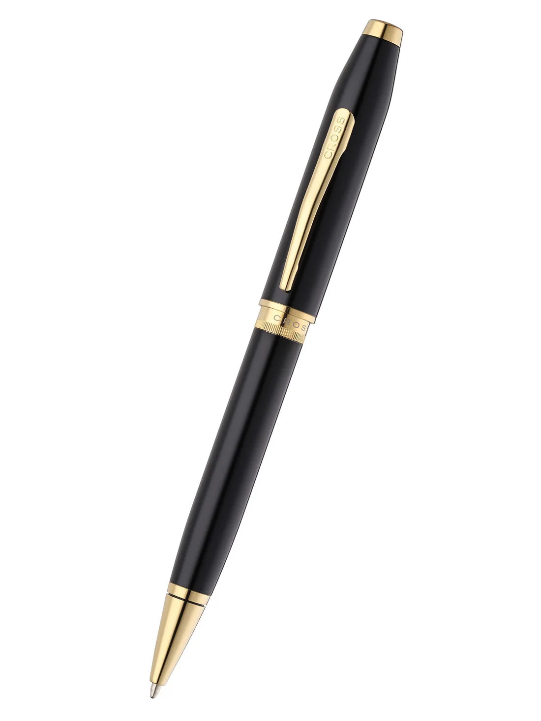 Cross Foundry Glossy Black Lacquer with PVD Gold Appointments Ballpoint Pen