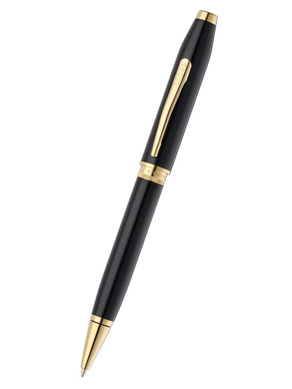 Cross Foundry Glossy Black Lacquer with PVD Gold Appointments Ballpoint Pen