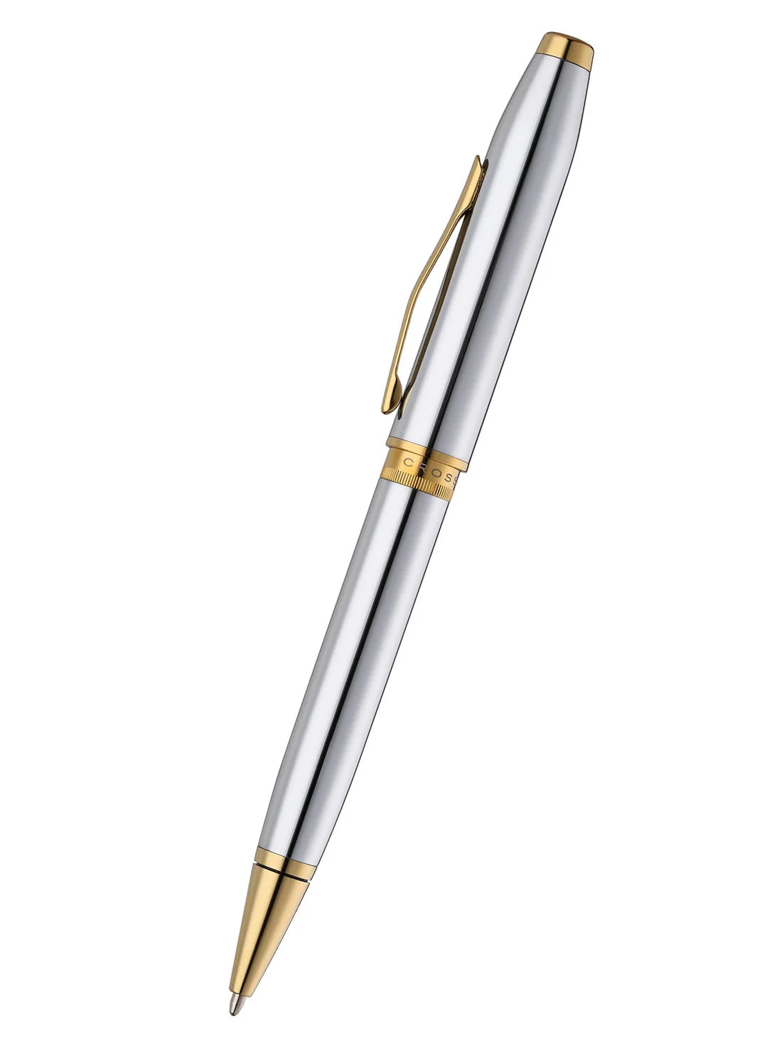 Cross Foundry Polished Chrome with PVD Gold Appointments Ballpoint Pen