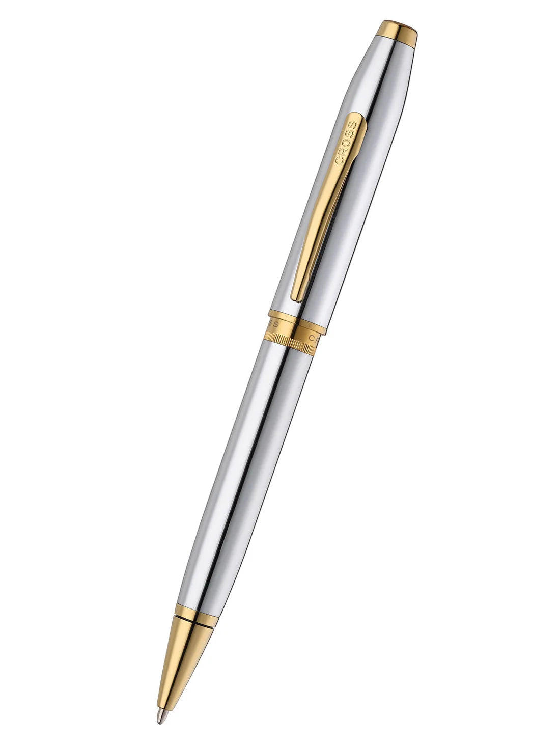 Cross Foundry Polished Chrome with PVD Gold Appointments Ballpoint Pen