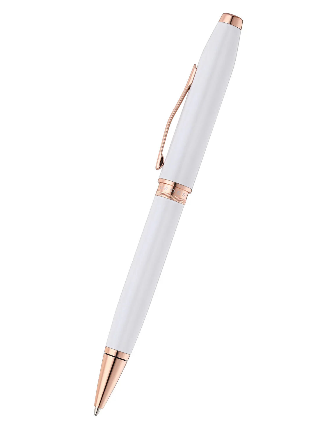 Cross Foundry Pearl White Lacquer with Rose Gold Appointments Ballpoint Pen